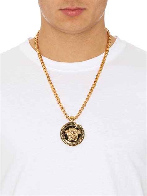 versace men's chain necklace|versace necklace real gold.